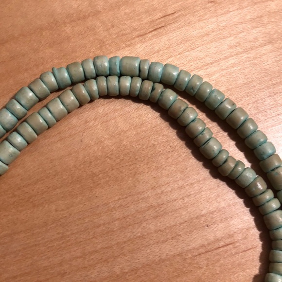 Stained Painted Wood and Mixed Beads Necklace - Picture 6 of 6